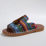 Supin Bottom Slippers Women 2025 Summer New National Wind Soft Bottom Beach Cool Drag