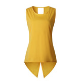 Tops and Blouses Sleeveless Ladies Top Female Cross Irregular O-Neck Woman Blouse Shirt Summer Tops for Women 2018
