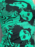 Gothic Screen Print Crop Tank Top- Outfit