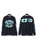 Star Long-Sleeved T-Shirt Men's Ins Street Fashion T-Shirt Autumn And Winter Loose Casual Pure Cotton Bottom