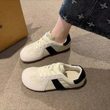 Zingj Wind Ugly Cute Round Head Anti-Smooth Detraining Shoes Female 2024 Summer And Autumn New Lace-Up Sports Leisure Forrest Gump Shoes-Outfit