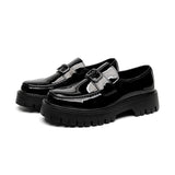 2025 British Round Toe Shoes Platform Fashion Casual Work Shoes