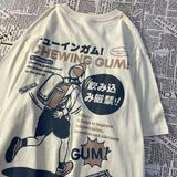 y2k aesthetic personality creative letter printing short-sleeved T-shirt women 2022 summer plus size streetwear y2k