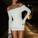 2025 Autumn New Women's Hottie Style Temperament Sexy Shoulder Bag Hip Dress Dress