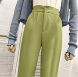 Zingj Sense Wide Leg Pants Female 2024 New Spring And Autumn Thin High Waist Black Suit Pants Loose Straight Leg Casual