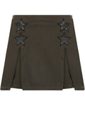 y2k Star Pleated Skirts Vintage High Waisted Zipper Cute Grunge Mini Skirts Women Prepply Academic Jeans Skirts