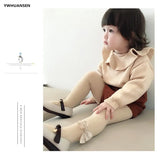 0-10 Yrs Children Spring Autumn Winter Bowknot Tights Cotton Baby Girls Pantyhose Kids Infant Knitted Collant