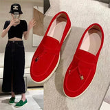 Flat Bottom Large-Size Low-Top Single-Shoe Women's Soft Soles Light And Solid Color Footboard Shoes