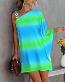Summer Batwing Sleeve Off-the-shoulder Metal