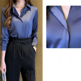 Women's Shirt Long Sleeve Fashion Woman Blouse 2023 Solid Top Female Shirts and Blouse Basic Ladies Tops OL Women