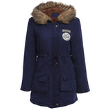 New Winter Padded Coats Women Cotton Wadded Jacket Medium Long Parkas Thick Warm Hooded Quilt Snow Outwear