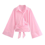 Women's Clothing 2025 Spring New Double Sturgeon Silk Repair Slim Bow Tie With Short
