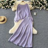 Zingj Wind Wear Take Female Korean Department Lazy Wind Loose Versatile Long-Sleeved Knit High Waist Big Swing Sweater