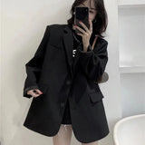 Zingj Spring And Autumn Black Small Suit Jacket Female Korean Version Of The British Wind Web Red Design Sense Of Women's Suit Women's
