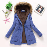 winter military coats women cotton wadded hooded jacket medium-long casual parka thickness plus size XXXL quilt snow