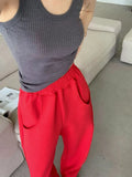 Loose Sweatpants 2023 Autumn Women Red Sport Pants High Waist Loose Trouser Female Fashion Streetwear Straight