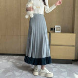 Zingj Patting Mink Hair Half Skirt Female Autumn Winter Korean High Waist Hips Cover Knitted Skirt Wooden Ear Pleated A