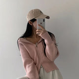 Double-headed Zipper Solid Color Hooded CardiganOutfit