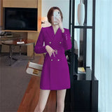 And Autumn High-Grade Thin 2025 Wind Coat Women's Long Spring And Autumn New Double Row Buckle Long Suit