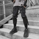 Men's Autumn And Winter Loose Tide Brand Ruffian Handsome Ins Hip-Hop Hip-Hop Wide-Legged Pants With Many