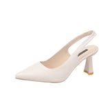 Spring And Summer New Sharp High Heels Women's Fine Heel Head Sandals Behind The Empty Light Single