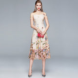 Heavy Industry Positioning Color Embroidery Temperament Female High-Waist Thin