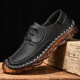 Zingj Men's Baotou Leather Shoes In Spring Korean Sports Trend Daily Casual Shoes Collision-Proof Men's