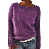 Women's Explosive Sweater Solid Color Quiet Version Of The Basic Knitwear