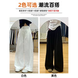 Cotton Suit Pants Women Summer 2025 New High-Waisted Leisure Small Loose-Hanging Broad Leg