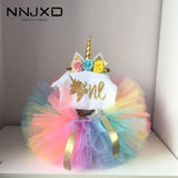 Baby Infant Christening One Year 1st Birthday Outfit Princess Cottoning Baptism Baby Girl Unicorn Dress Baby