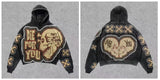 Zingj Street Harajuku Fashion Retro Skull Print Hoodie Y2k Couples Street Clothing Hoodie 211-0-Outfit