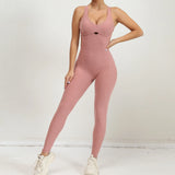 Zingj Adjustable Shoulder Strap Yoga Dance Belly Peach Hip Sports Stretch Tight Suit-Outfit