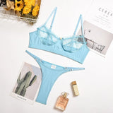 Lace Lingerie Set Sexy Women's Underwear Transparent Bra Party Sets Lace Black Lingerie Bra Set Underwear