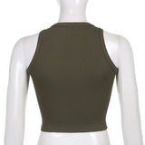 Zingj New Summer Short Style Small Vest Women's Abstract Print Fashion Brand Sexy Fashion Generation-Outfit