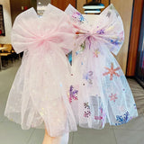 Girls Beautiful Chiffon Bow Print Flower Strawberry Hairpins Headband Kids Sweet Hair Decorate Clip Fashion Hair