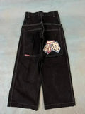 Zingj Year's Popular Style Graphics Jeans Y2K Hip-Hop Loose Jeans For Men And Women Harajuku 211-1-Outfit