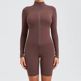 Zingj Long Sleeve Joined Suit Dance Fitness Sports Joined Suit Belly Tight Yoga Suit 51002-Outfit