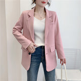 Zingj Suit Jacket Lady Tide Ins Spring And Autumn Winter Short Small Korean Version Loose And Versatile Foreign Style Casual