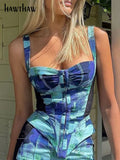 Women Fashion Printed Slim Tank Tops Camis Corset 2022 Summer Clothes Wholesale Items For Resale