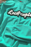 New Autumn Letter Towel Embroidered Long Sleeve Hoodies Women's Y2K Street Retro Joker Sweatshirts Couple Casual Loose