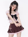 Mini Skirt With Top Two Piece