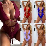 Zingj New Bikini Bikini Bikini Hollow Out One-Piece Swimsuit