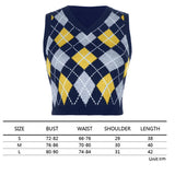 girl Sweater Vest women jumper V Neck pullover Knitted Vests Women y2k Preppy Style Crop Top Autumn 2020 solid