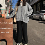 Women Spring Autumn Fashion New Knitted Loose Korean Style Fairy Sweater All-match Warm Single Breasted Casual
