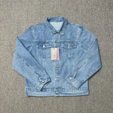 Zingj Devil Island Denim Suit High Street Western Denim Jacket Baggy Jeans Trend Card 211-1-Outfit