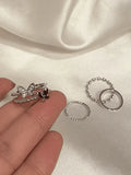 4pcs Butterfly Decor Simple Ring- Outfit