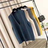 Sweaters 2021 Pullover Autumn Winter Tops Korean Slim Women Pullover Knitted Sweater V-neck Jumper Soft Warm Pull