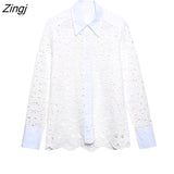 Women Fashion Hollow Out Embroidery Casual White A Line Skirt Faldas Mujer Female Side Zipper Chic Midi Vestidos