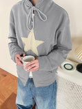 Vintage Star Patch Baggy Zip Up Hoodie- Outfit