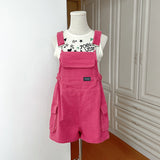 Fashion Women Shorts Jumpsuits And Rompers High Quality Solid Plus Size Woman Strap Rose Red Jeans Overalls Shorts
